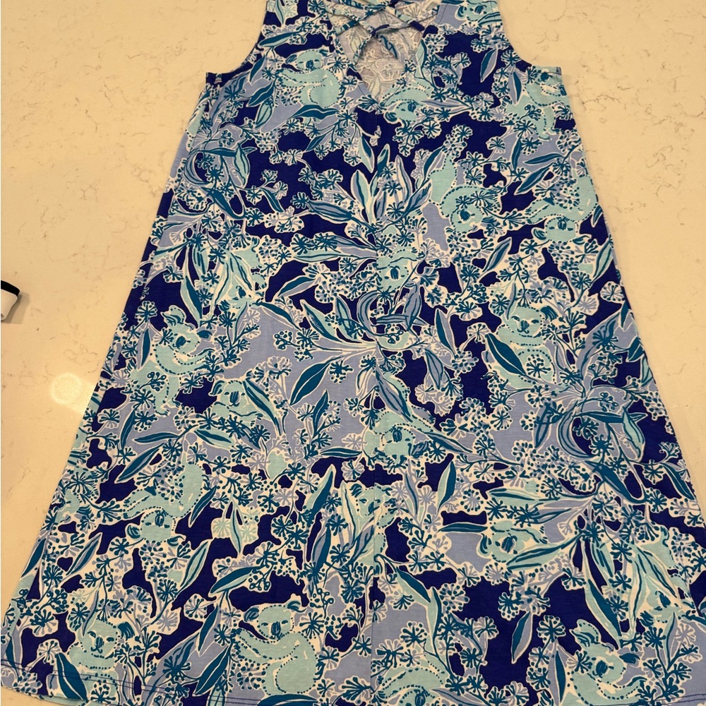 Lilly Pulitzer Kristen Swing Dress size XS Koalafication Print Blue Koalas - Picture 4 of 6